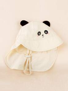 1pc Baby/Kid's Cartoon Animal Pattern Neck Ion Breathable Sunscreen Hooded Shawl, 0-3 Years Old, Spring/Summer - 1PC - View 17