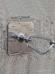Heavy Duty Stainless Steel Adhesive Hooks - No Nails Required For Balcony, Patio, Clothesline, Outdoor Damage-Free Hanging - Sturdy Mounting For Clothes, Shades, Curtains - Suitable For Renters And Home Use, Patio Organization, Minimalist Design - Silver - View 4