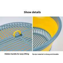 1pc Foldable Food Cover, Fly Proof Meal Tent, Round Plastic Anti-Mosquito Dish Cover - Multicolor - View 11