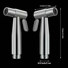 1pc/2pcs Stainless Steel High Pressure Shower Head Sprayer, Toilet Bidet Sprayer, Bathroom Shower Sprayer, Universal Bathroom Sprayer With Booster - Spray Gun - View 4