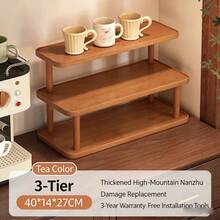 Desktop Storage Rack, Cup Holder Organizer, Multi-Layer Cup Stand For Home Dining Table, Workstation Tea Set Display Shelf, Desktop Storage - View 9