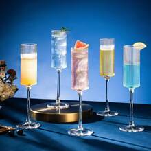 1/2/6件套亚克力香槟杯，5.5盎司（155.9克），不易碎，可重复使用 - 现代优雅，适合婚礼、派对、周年纪念、圣诞节、生日等场合。 - 彩色 - 查看 2