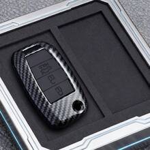 Custodia in fibra di carbonio ABS per chiave di Kia K2 Rio Sorento K4 Cerato Forte Picanto Stonic Carnival Soul K3 K5 Sportage R Optima Telluride Seltos Ceed - 3 pulsanti - Visualizzare 6