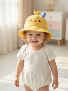 1pc Kids Summer Bucket Hat, Bear Pattern Bucket Hat, 48cm For 1-3Y Boys Girls, Cute & Versatile - Multicolor - View 4