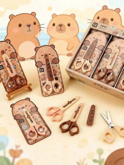 1/2把不锈钢水鼠造型剪刀，可爱文具工艺剪刀，适用于办公、缝纫、手工制作、生日礼物，奢华时尚文具，颜色随机，造型新颖独特，趣味学习用品和教师奖励礼物，学习铅笔，学生和教师文具，礼品，适合毕业季、独立日、返校季。[实际收到的包装可能与图片有所不同]