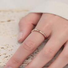 Bộ 3 chiếc nhẫn thời trang nữ bằng thép không gỉ, đính đá Cubic Zirconia 2mm, ba màu, có thể xếp chồng lên nhau, giữ màu tốt, ít gây dị ứng, thích hợp làm quà tặng. - Nhiều màu - Xem 7