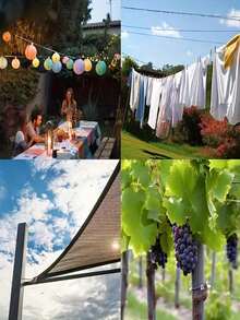 Durable Outdoor Travel Clothesline With Rust-Resistant UV-Resistant Steel Wire, Locking System And PVC Coating For Camping And Hiking, Portable Laundry Line, Weatherproof And Compact, Easy Setup In Open Spaces, Premium Portable Clothes Drying Line For Travel, Home And Outdoor Adventures, Strong Steel Cable, Sturdy Mounting, Quick-Dry Solution, Long-Lasting Outdoor Laundry Organizer - Multicolor - View 4
