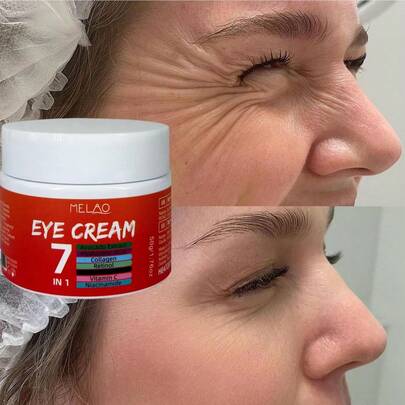  MELAO 7合1抗衰老眼霜，蕴含牛油果、胶原蛋白、视黄醇、维生素C和烟酰胺，有效减少皱纹、黑眼圈和眼袋，保湿提亮，50克/1.76盎司