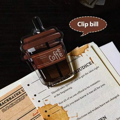 4 styles de pinces acryliques avec motif de fille à la sauce tomate, série de nostalgie rétro du café, autocollants en résine vintage américain pour scrapbooking