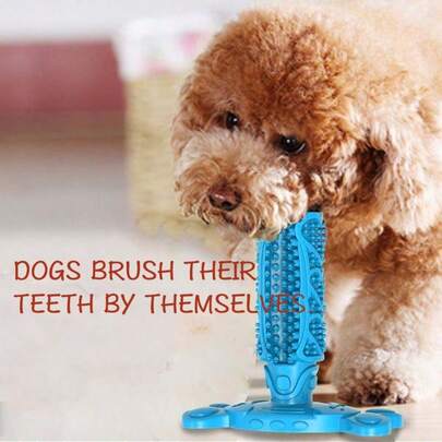Pet Dog Rubber Toothbrush, Chew Toy, Dental Cleaning Tool, Removes Bad Breath & Tartar, Pet Oral Care Supplies