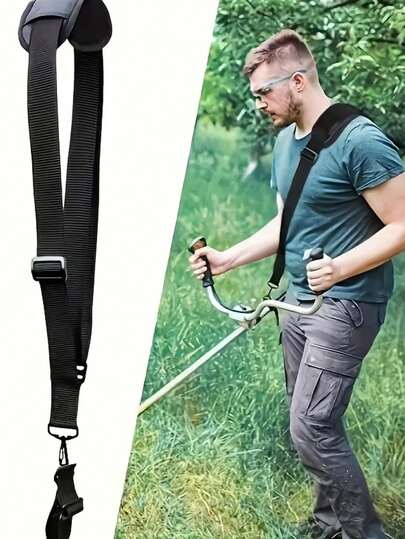 1 件装可调节割草机肩带，园艺配件肩带，割草机肩带，背包侧挂带，割草机肩带，耐用面料，背部支撑，适合男女，带来舒适的割草体验