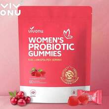 VivoNu Women's Vegina Probiotics, Women's Probiotics Gummies, Women's Balance Gummies, Probiotic Gummies, Cranberry Probiotics For Women's Health, Yeast PH Balance |   60 Gummies - 1袋 - 查看 6