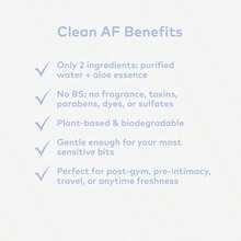 Clean AF Wipes For Personal Hygiene With Aloe And Water - Gentle Two-Ingredient PH-Friendly Cleansing Wipes For Body Post-Workout And Intimate Use - như hình ảnh - Xem 3
