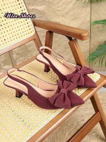 Giày sandal nữ mũi nhọn kiểu dáng mới, gót cao, quai ngang, kín mũi, thời trang, thiết kế gợi cảm, thanh lịch, phù hợp cho những dịp đặc biệt, thoải mái khi mang, thích hợp cho các bữa tiệc hoặc sự kiện. - Màu Đỏ Sâu - Xem 10