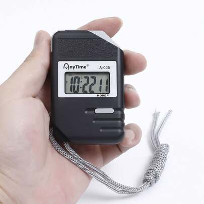 Cronómetro electrónico, temporizador con pantalla digital, temporizador con función de apagado, cronómetro para correr y hacer ejercicio, visualización de fecha y hora.