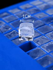 1個小型矽膠冰塊盤,配有160個表面積為1平方厘米的格子,適用於家用冰模 - 藍色 - 查看 6