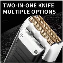 Kemei KM-2026/2027 Men's Electric Shaver, Professional Reciprocating Shaver For Wet & Dry Use, Beard Trimmer, USB Rechargeable, Replacement Blades & Shaver Head, 1pc - Multicolor - View 5