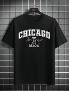 Set de 4 camisetas de manga corta de verano para hombres, incluye múltiples colores y diseños, fácil de combinar, ideal para uso diario - Multicolor - Ver 3