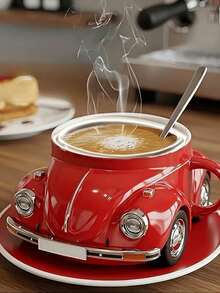 1pc Unique Custom Beetle Shaped Coffee Mug/Water Cup, Suitable For Office, Gifts, Home Use, Perfect Christmas Gift - Multicolor - View 4