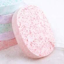 洗脸海绵，洗脸海绵，仿珍珠木浆海藻粉扑，亲水，干湿两用，遇水即可使用 - 彩色 - 查看 1