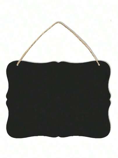 1PC Vintage Double Sided Wooden Hanging Chalkboard Sign Blackboard Kitchen Wedding Decor Message Board Pet Tags Playroom Rustic Home Sign Small Hanging Board Farmhouse Decor