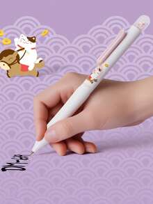 3支装牛猫图案中性笔，0.5毫米速干黑色墨水，创意猫爪设计办公用品 - 預設 - 查看 9