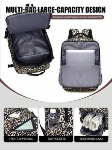 Myco Vacuum Compression Travel Backpack Set, 40*30*20cm, Carry-On Approved, One-Click Release 50% Space, Extra Large Capacity, Airline Compliant, Essential For Business Trips And Travel, Backpack Or Hand Carry, Unisex - Rectangle - View 6