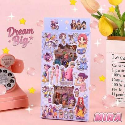 Best-Selling KPOP Girl Group High Visual Student Toy Stickers, Stress Relief, Intellectual Stimulation, Scrapbooking, Tabletop Games, Quiet Book