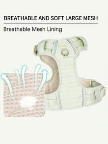 Medium/Small Dog Anti-Escape Adjustable Breathable Mesh Padded Vest-Style Pet Harness, Reflective Design Suitable For Walking, Hiking, Training, Daily Use, Great Value Set For New Pet Owners - Multicolor - View 4