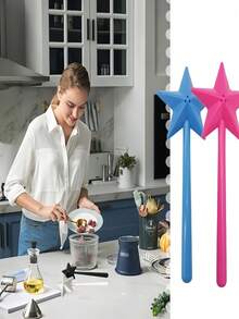These Magical Seasoning Sticks, Star-Shaped Salt And Pepper Seasoning Sticks, Are Convenient To Use, Fun, Durable, Portable, And Very Suitable For Cooking. They Can Also Make A Thoughtful Gift. These Seasoning Sticks Can Enhance Your Kitchen Experience And Add Fun To Your Daily Life And Birthday Celebrations. - Pink - View 3