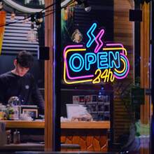 1个箭头形USB供电可调亮度霓虹灯，亚克力材质 - 玫紅+金黃+藍色 - 查看 4