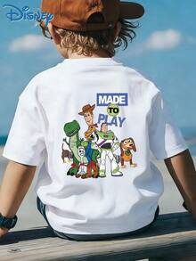 [Disney Licensing]A Short-Sleeved T-Shirt Suitable For Boys, With Characters From "Toy Story" Printed On The Front. It Is Perfect For Use As A Gift For Any Occasion. - 白色 - 查看 3
