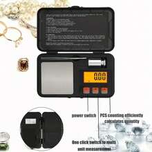 1pc Portable Jewelry Gold Scale, Digital Display Scale, Palm-Sized, Digital Weight Scale, With Tweezers And Weighing Tray, Precise Small Electronic Scale, With Backlit LCD Display, Suitable For Travel, Kitchen, Cooking, Baking, Tea Making And Other Daily Weighing Needs. Batteries Not Included. - Multicolor - View 9