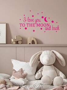 浪漫“爱你到月球再返回”乙烯基墙贴 - 情侣、新婚夫妇和周年纪念的完美礼物，提升卧室氛围 - 均碼 - 查看 7