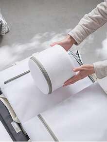 9pcs/6pcs/3pcs/1pc Durable Honeycomb Mesh Laundry Bags, 125GSM Net Fabric Sturdy And Reusable Delicate Wash Bags, Outerwear Travel Bags, Clothes, Jeans, Towels, Socks - White - View 9