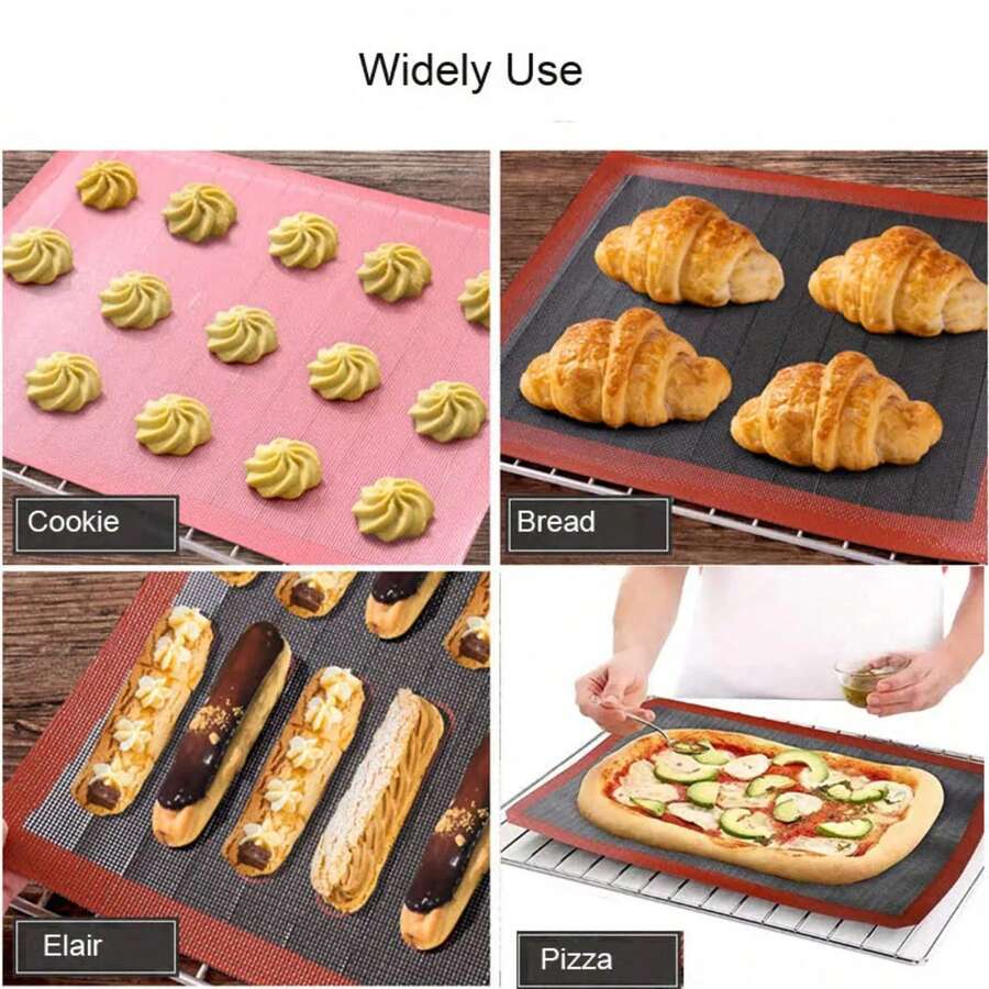 Estera perforada de silicona para hornear, revestimiento de hoja antiadherente para horno, herramienta de panadería para galletas/pan/Macaroon, accesorios de utensilios de cocina para hornear - Actualizado 40x30cm - Ver 1