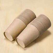 20/40个装马卡龙棕色烘焙纸杯，大容量加厚防油耐热纸杯蛋糕衬垫，高品质甜点杯，适用于家庭烘焙、派对、婚礼、毕业典礼及其他聚会。 - 棕色 - 查看 6