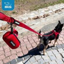Best Pet Supplies Dog Poop Bag Holder Leash Attachment With 15 Bags, Black, Reusable Mesh Dispenser Pouch For Travel, Walking, Park, And Outdoor Use, Soft And Durable With Clip-On - White - View 6