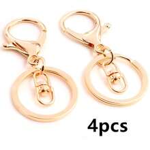 4pcs Keychain Ring With Lobster Clasp Hooks Key Rngs DIY Keychains Jewelry Making Accessories Findings - Keychain Clasp Hooks Rings - View 7