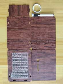 1pc Wooden Euro Tracking Savings Box With Counting Panel - Erasable And Reusable Vintage Style Piggy Bank, With Snap Closure, Transparent Acrylic Window - Multipurpose Coin Bank With Multiple Savings Goals (10000/5000/3000/1000 Euro Options), Random Color Style - Euro - View 8