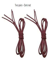 2 Pairs - Premium Thick Round Waxed Cotton Shoelaces - Durable Unisex Replacement Shoelaces, Easy To Tie And Anti-Slip Design - Perfect For Hiking, Running And Casual Wear, Multi-Color Women's Boot Shoelaces, For Men's And Women's Dress Shoes. Leather Shoes. Women's Boots. High-Top Shoes - Four Colors - View 26