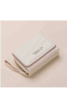 Cartera corta para mujer | Cartera de piel de PU acolchada con correa de muñeca y ranura para tarjetas para mujeres, cartera de dinero, cartera mini, cartera, cartera pequeña, cartera linda, cartera de muñeca, accesorios para maestros, bolsos lindos, muñequera - Multicolor - Ver 3