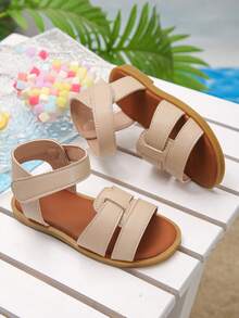 Summer Essentials: Kids' Open-Toe Ankle Strap Sandals For Beach & Daily W - Apricot - View 4