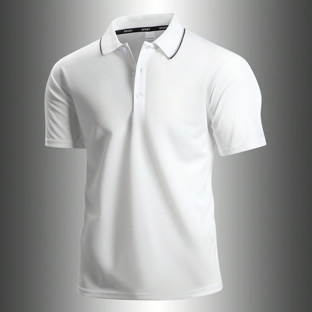 Pieza Camisa polo de manga corta para hombre de estilo novio, suave y transpirable, para correr, fitness, golf, casual, verano blanco deportivo