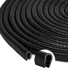 10M U Shape Rubber Car Door Boot Edge Protector Strip Scratch Guard Seal Trim Anti-Collision Protector For Auto Exterior Accessories Black - A - View 11