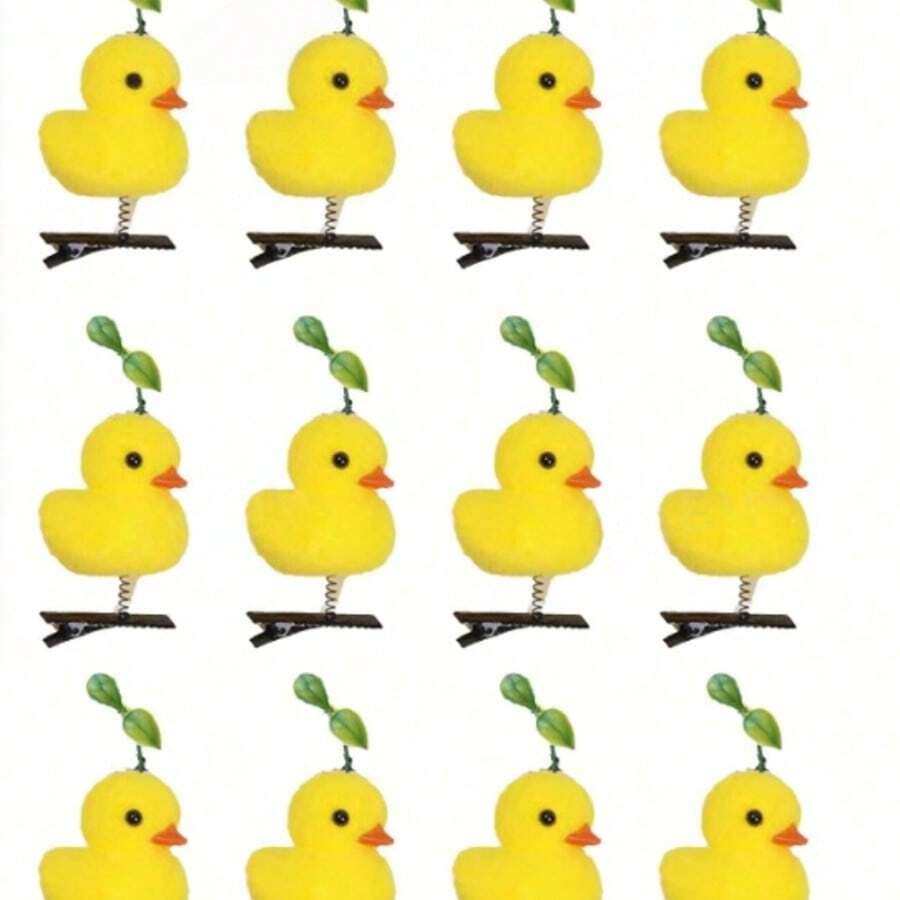 New Trending Cute Yellow Duck Hair Clip, 3D Spring Duck Headpiece, Toy, Gift, Accessories - Bean Sprouts Duck - View 1