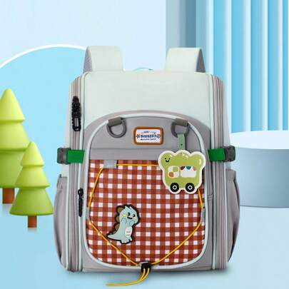 2026 Cute Cartoon Kids Backpack: Pink Lion & Puppy Design For School & Travel Adorable Plush Pendant School Bag: Lightweight Multi-Pocket Backpack For Girls, Ideal Holiday Gift Kawaii Cartoon Toddler Backpack: Color Block Design With Plush Charm, Perfect For Preschool New Arrival Cute Kids Schoolbag: Lion & Puppy Print, Great Gift For Little Girls & Teachers' Favorite Chic Cartoon Backpack For Kids: Lightweight & Durable, Perfect For School, Travel & Daily Use