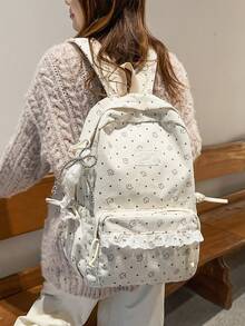 Ba lô in hình hoạt hình dễ thương, dung tích lớn, chất liệu nhung mềm mại, phù hợp cho sinh viên đại học, học sinh trung học, unisex. - A - Xem 4