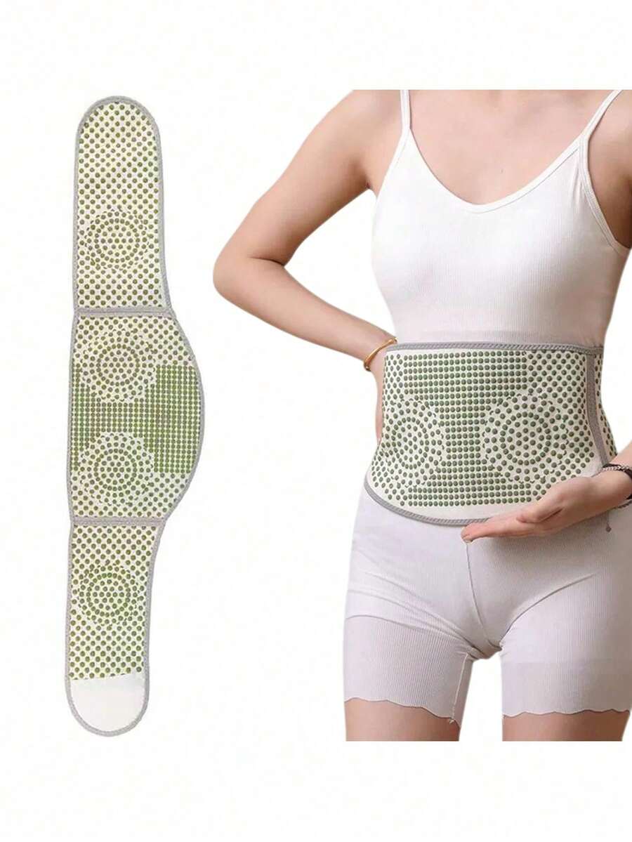 1pc Moxibustion Heating Waist Belt, Large Coverage Warm Keeping, Suitable For Men And Women, Elastic + Adhesive Design, Free Movement, Not Easy To Shift, Used For Waist Warmth And Protection, Suitable For All Seasons - Multicolor - View 1