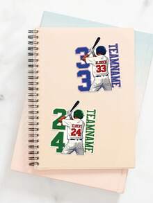 Nhãn dán mũ bảo hiểm/gậy bóng chày/bóng mềm tùy chỉnh, cá nhân hóa với tên và số, chất liệu vinyl chống thấm nước, phù hợp cho máy tính xách tay, điện thoại, túi quà tặng, v.v. Ngoài ra còn có: Nhãn dán số áo đấu tùy chỉnh, nhãn dán cốc và nhãn dán máy tính. - Nhiều màu - Xem 7